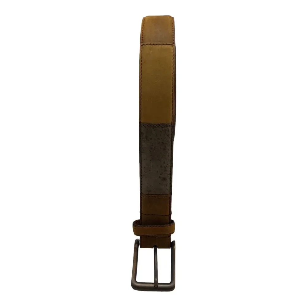Brighton Belt Womens 34 Brown Patchwork‎ Leather Boho Hippie Western Festival